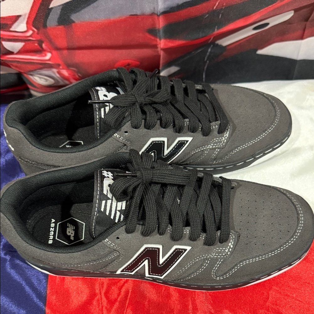 New Balance Charcoal and Black Sneakers